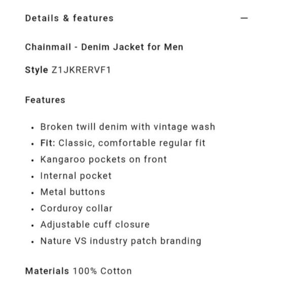 RVCA Chainmail Denim Jacket in Broken In Blue Wash, sz Medium - Picture 16 of 16